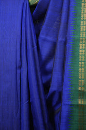 Blue Raw Silk Saree - SRBRSS1139