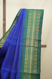 Blue Raw Silk Saree - SRBRSS1139