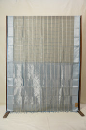 Metallic Grey Maheshwari Saree - SRMGMS1000