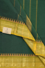 Deep Green Kanchi Cotton Saree - SRDGKCS1002