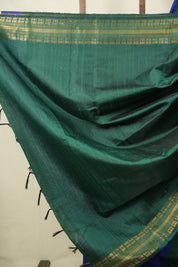 Blue Raw Silk Saree - SRBRSS1139