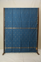 Peacock Blue Maheshwari Saree - SRPBMS959