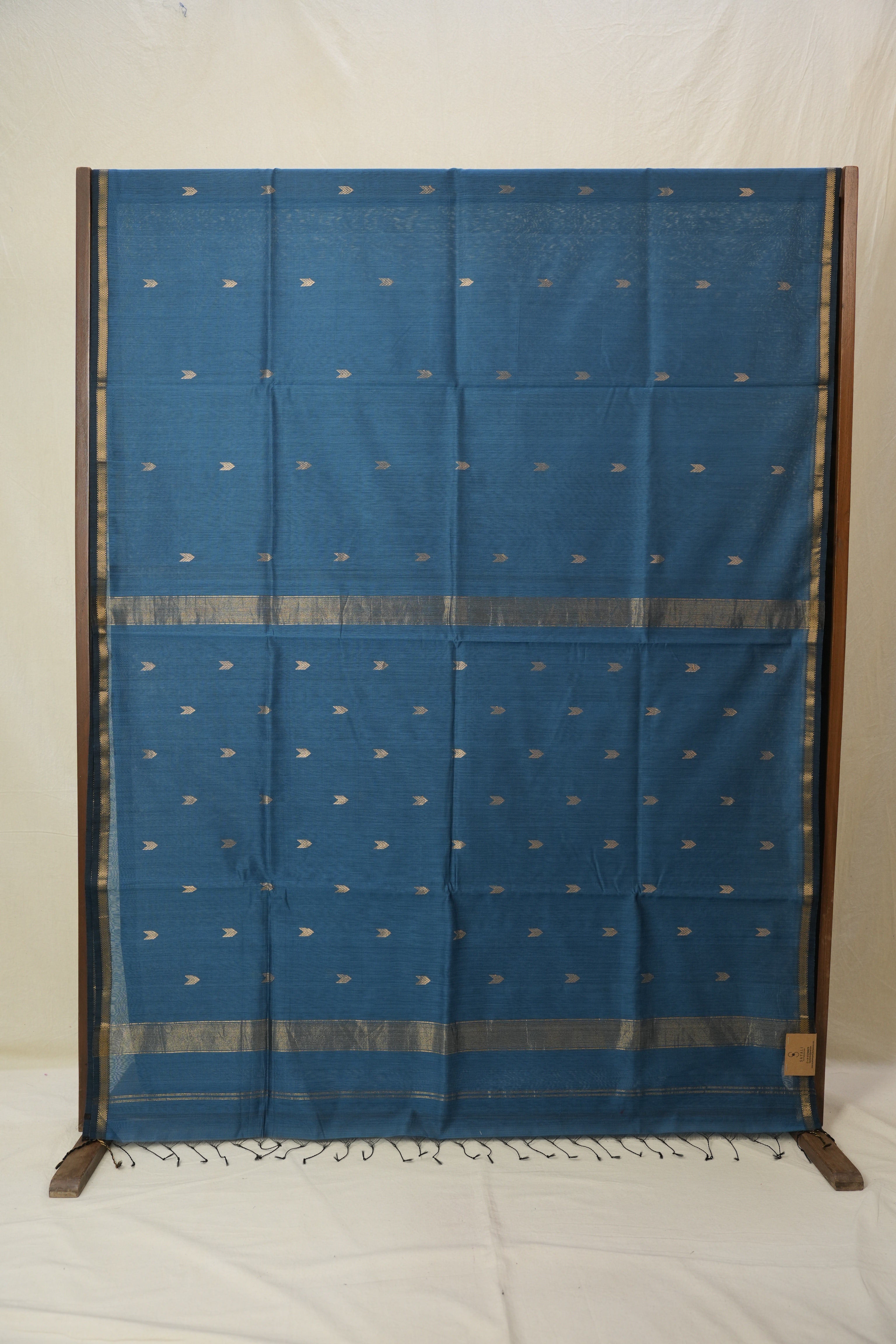 Peacock Blue Maheshwari Saree - SRPBMS959