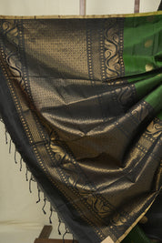 Dark Green Soft Silk Saree - SRDGSSS458