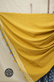 Indigo Blue HBP Cotton Saree - SRIBCS2991