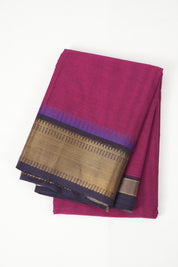 Magenta Kanchi Cotton Saree - SRMKCS1001
