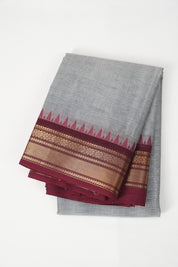 Grey Kanchi Cotton Saree - SRGKCS1000