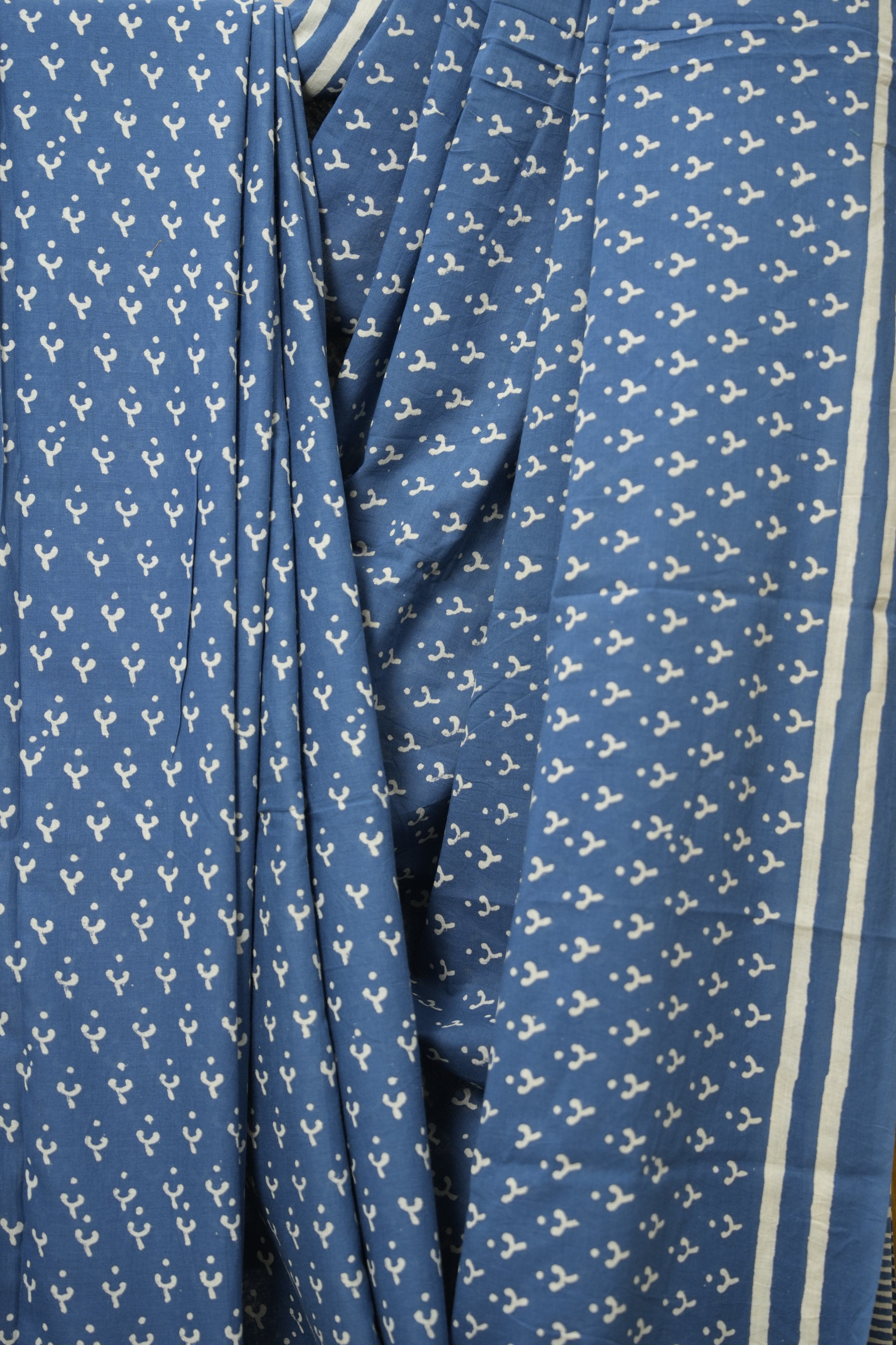 Blue HBP Cotton Saree - SRBCS2988