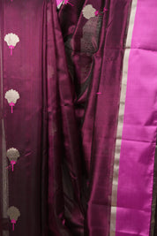 Wine Chanderi Silk Saree - SRWCSS537