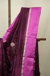 Wine Chanderi Silk Saree - SRWCSS537