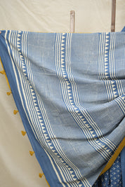 Blue HBP Cotton Saree - SRBCS2988