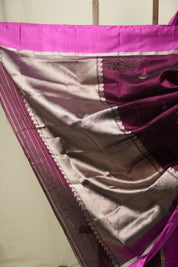 Wine Chanderi Silk Saree - SRWCSS537
