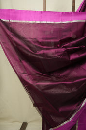 Wine Chanderi Silk Saree - SRWCSS537