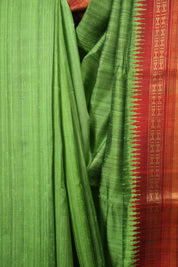 Parrot Green Raw Silk Saree - SRPGRSS1142