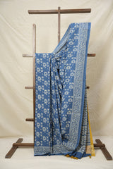 Deep Blue HBP Cotton Saree - SRDBCS2989
