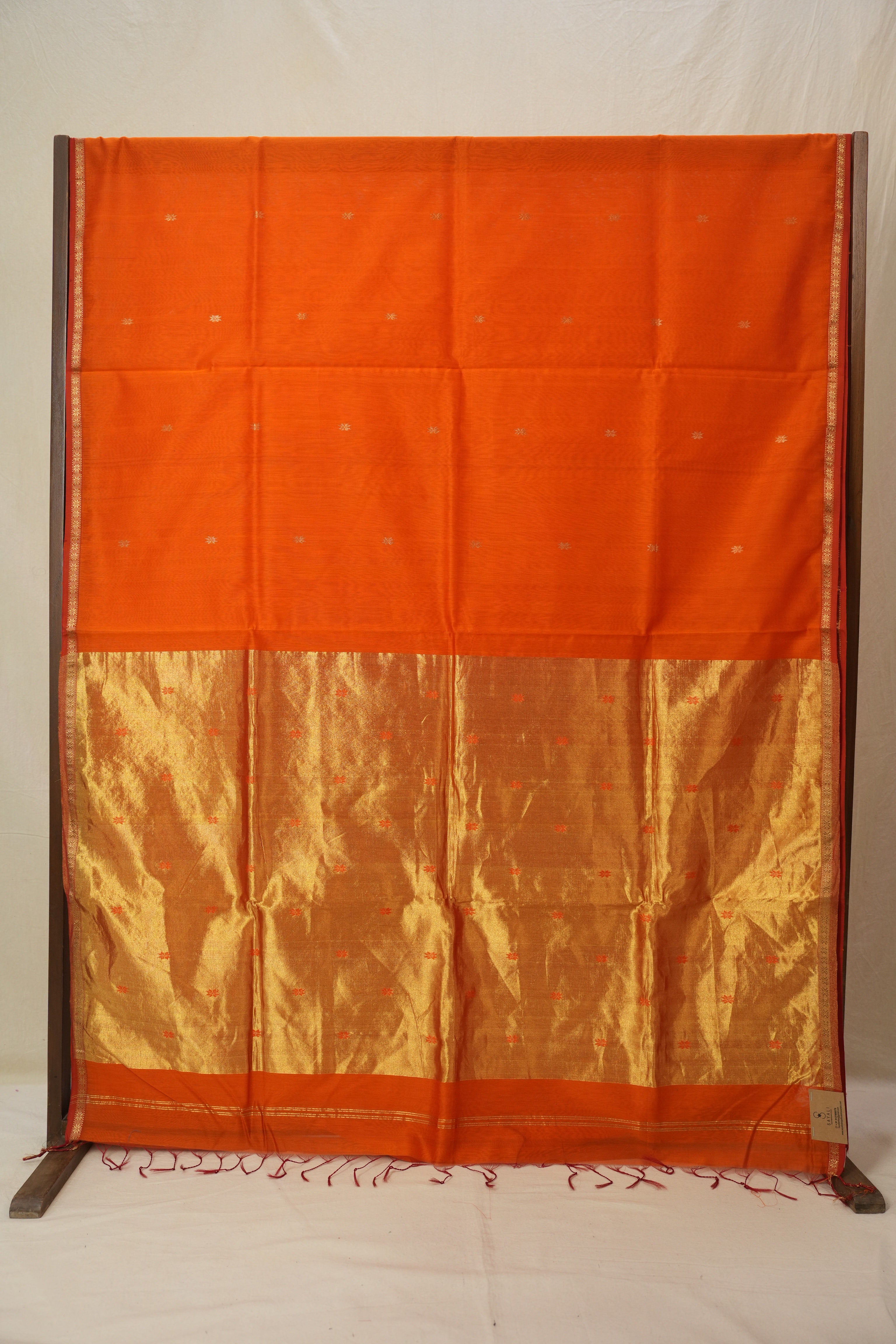 Orange Maheshwari Saree - SROMS981