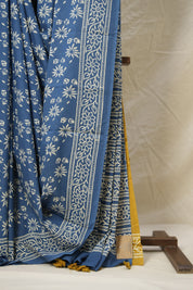 Deep Blue HBP Cotton Saree - SRDBCS2989