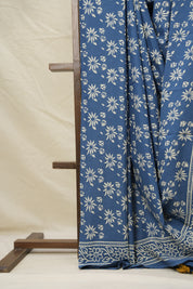 Deep Blue HBP Cotton Saree - SRDBCS2989