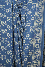 Deep Blue HBP Cotton Saree - SRDBCS2989