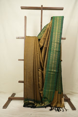 Gold Raw Silk Saree - SRGRSS1141