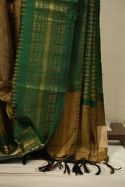 Gold Raw Silk Saree - SRGRSS1141