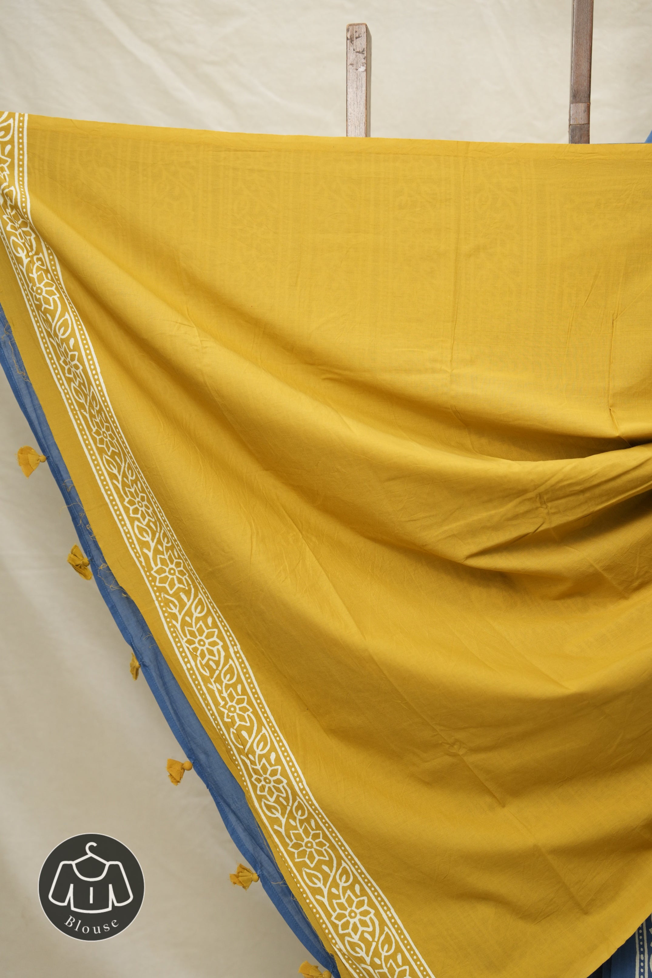 Deep Blue HBP Cotton Saree - SRDBCS2989