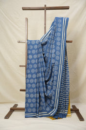 Blue HBP Cotton Saree - SRBCS3006