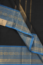 Black Kanchi Cotton Saree - SRBKCS997