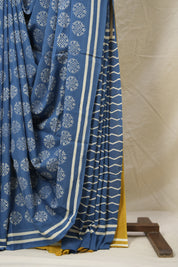 Blue HBP Cotton Saree - SRBCS3006