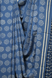 Blue HBP Cotton Saree - SRBCS3006