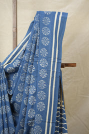 Blue HBP Cotton Saree - SRBCS3006
