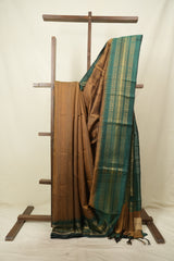 Brown Raw Silk Saree - SRBRSS1144