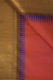 Two Tone Orange Kanchi Cotton Saree - SRTTOKCS992