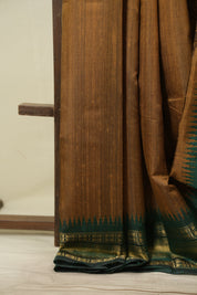 Brown Raw Silk Saree - SRBRSS1144