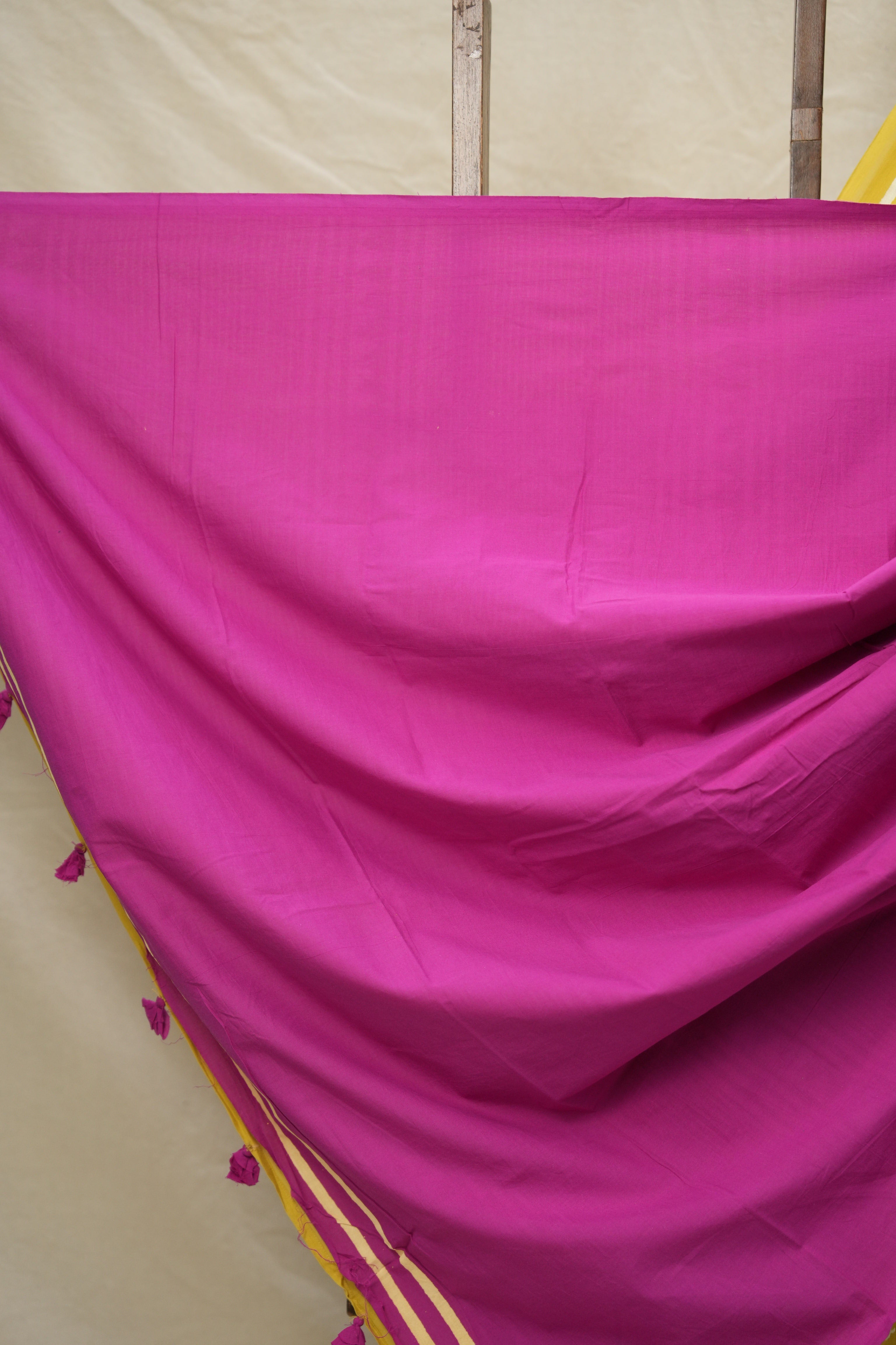 Mustard Yellow HBP Cotton Saree - SRMYCS3007