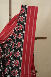 Black Pochampalli Cotton Ikat Saree - SRBPCIS701