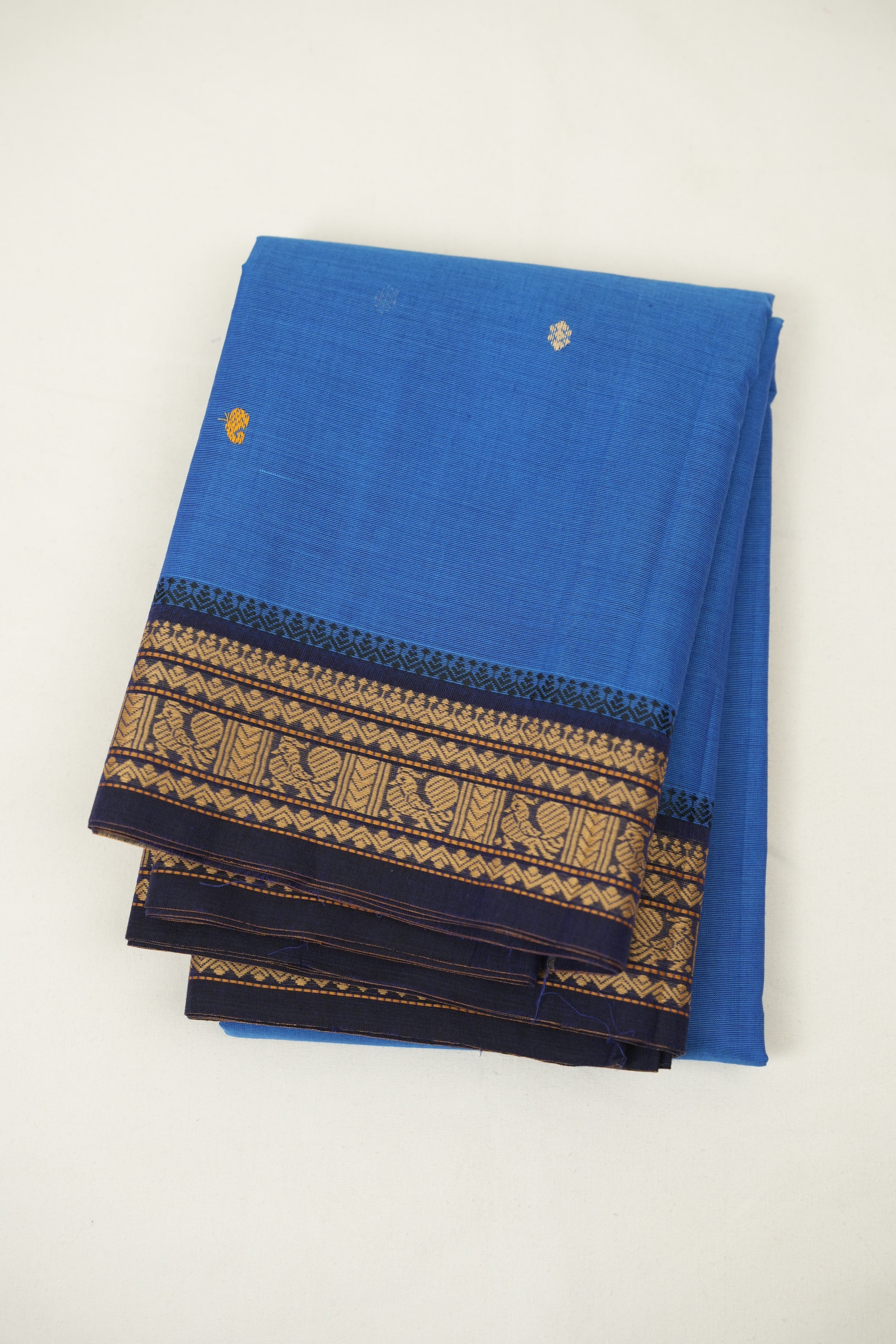Blue Kanchi Cotton Saree - SRBKCS1399