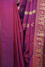 Magenta Baluchari Silk Saree - SRMBSS03