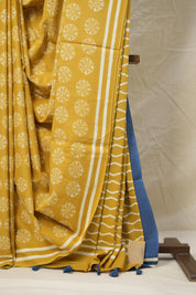 Haldi Yellow HBP Cotton Saree - SRHYCS2990