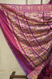 Magenta Baluchari Silk Saree - SRMBSS03