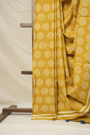 Haldi Yellow HBP Cotton Saree - SRHYCS2990