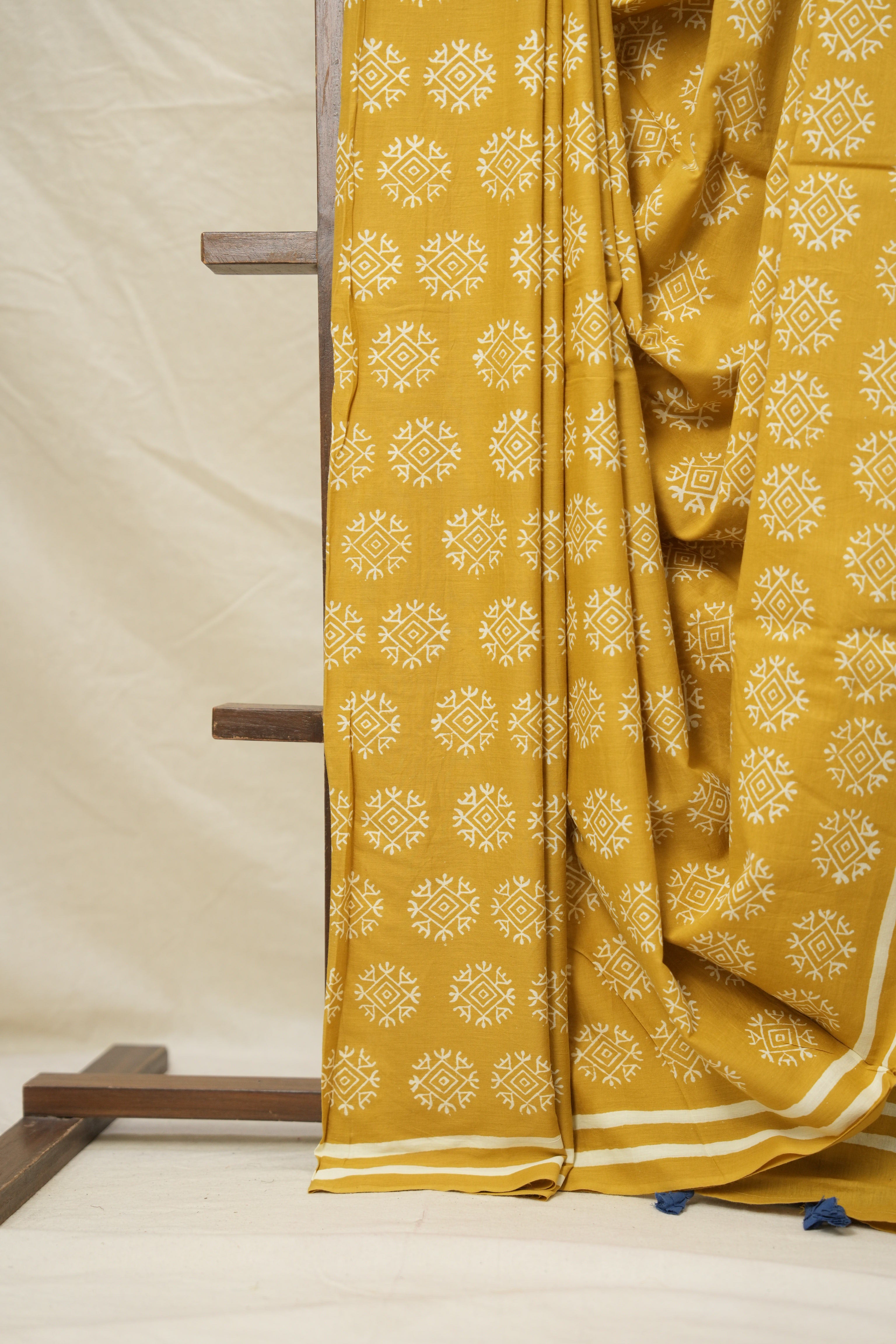 Haldi Yellow HBP Cotton Saree - SRHYCS2990