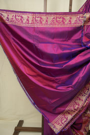 Magenta Baluchari Silk Saree - SRMBSS03