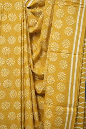 Haldi Yellow HBP Cotton Saree - SRHYCS2990
