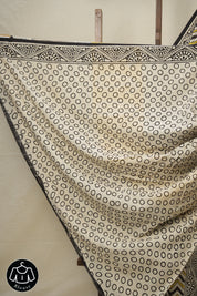 Yellow Black HBP Cotton Saree - SRYWCS2728