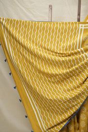 Haldi Yellow HBP Cotton Saree - SRHYCS2990