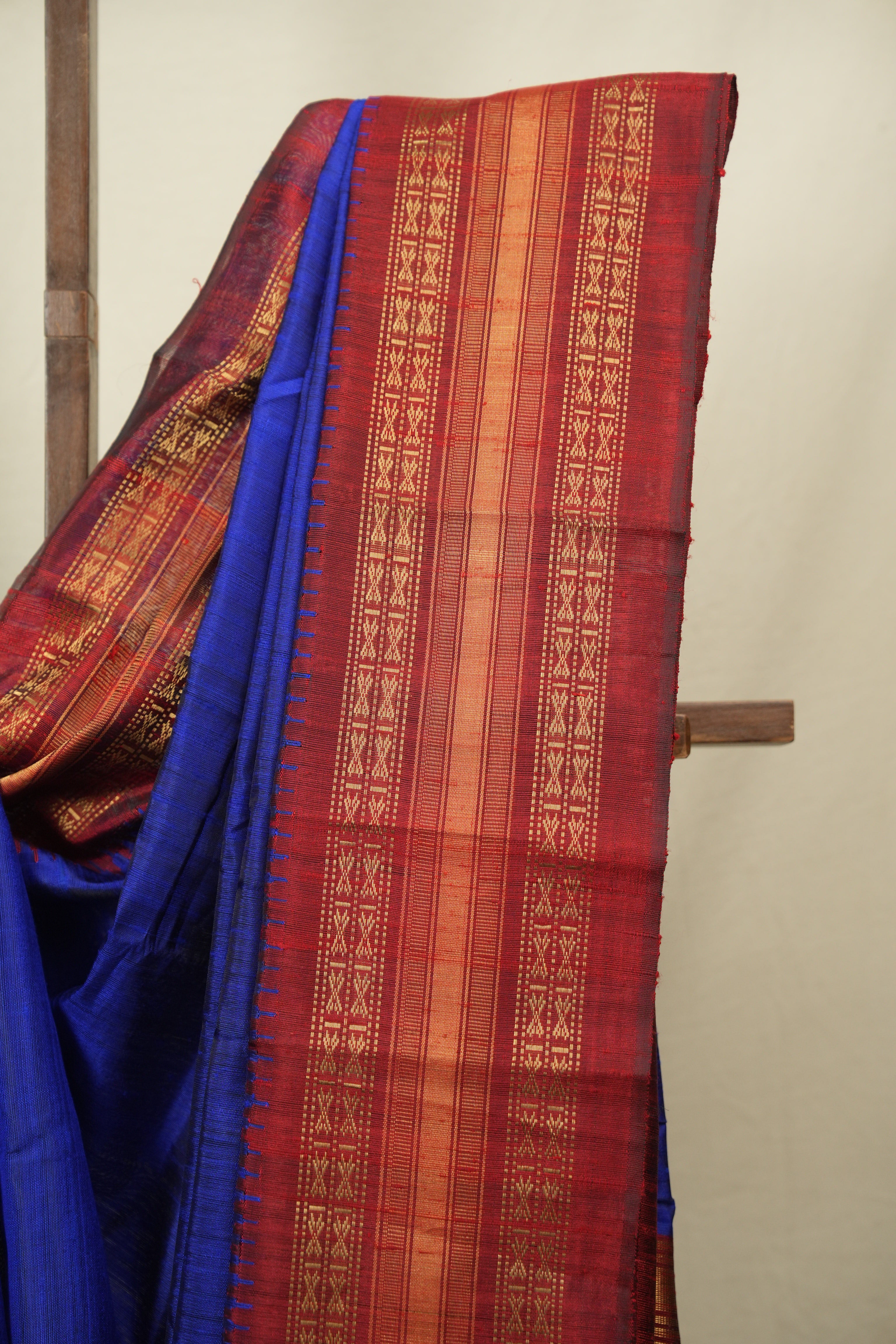 Blue Raw Silk Saree - SRBRSS1145