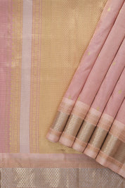 Peach Tissue Cotton Paithani Saree - Saavari -  SSPTCPSS05