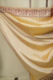 Cream Baluchari Silk Saree - SRCBSS02
