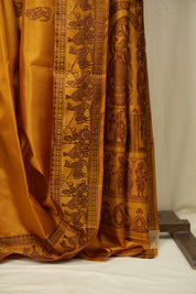 Mustard Baluchari Silk Saree - SRMBSS01